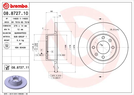 Brzdový kotúč BREMBO