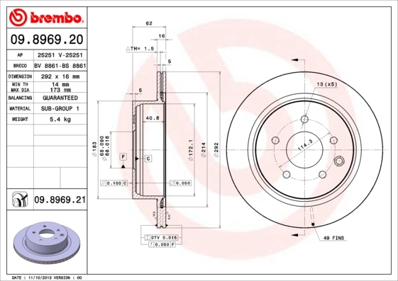 Brzdový kotúč BREMBO