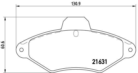 Sada brzdových platničiek kotúčovej brzdy BREMBO