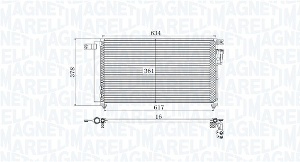 Kondenzátor klimatizácie MAGNETI MARELLI