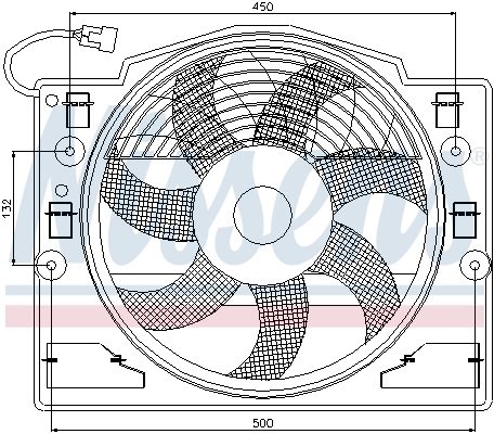 Ventilátor kondenzátora klimatizácie NISSENS