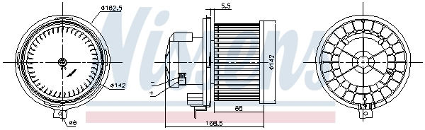 Vnútorný ventilátor NISSENS